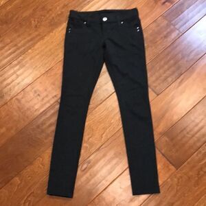 See Thru Soul Jeggings Dark Charcoal Gray Pants